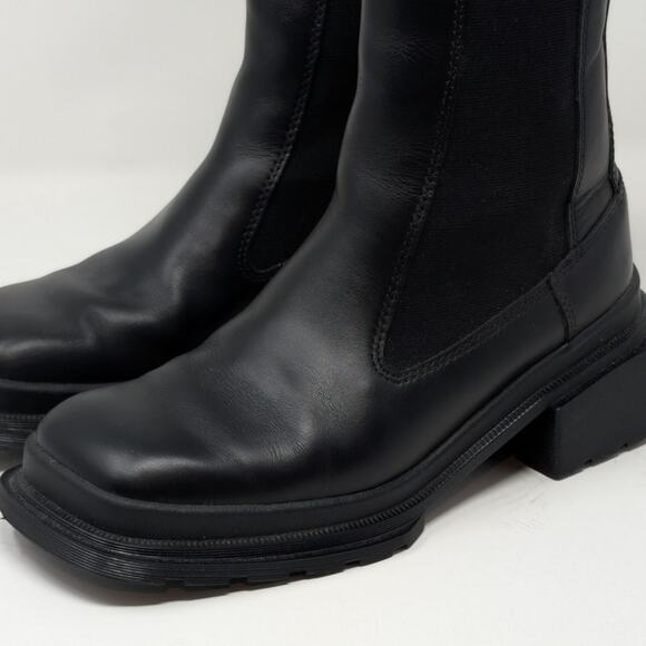 Dr. Martens Maybole Chelsea Boots Black Leather Platform Square Toe US 6 - Picture 12 of 15